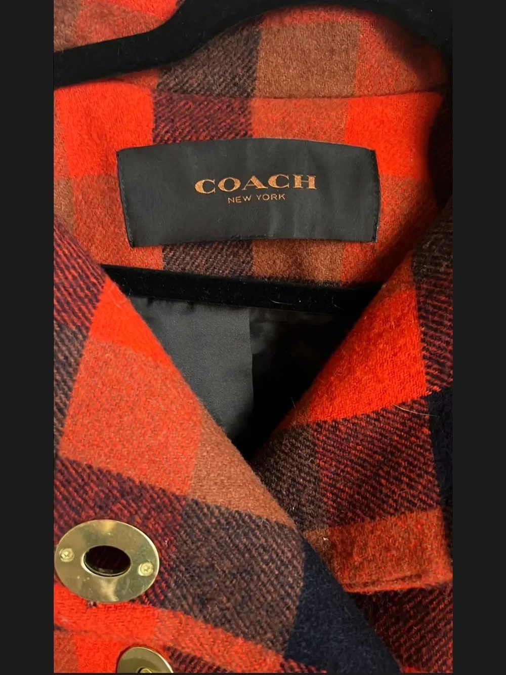 Coach Plaid Jacket - Picture 2 of 4